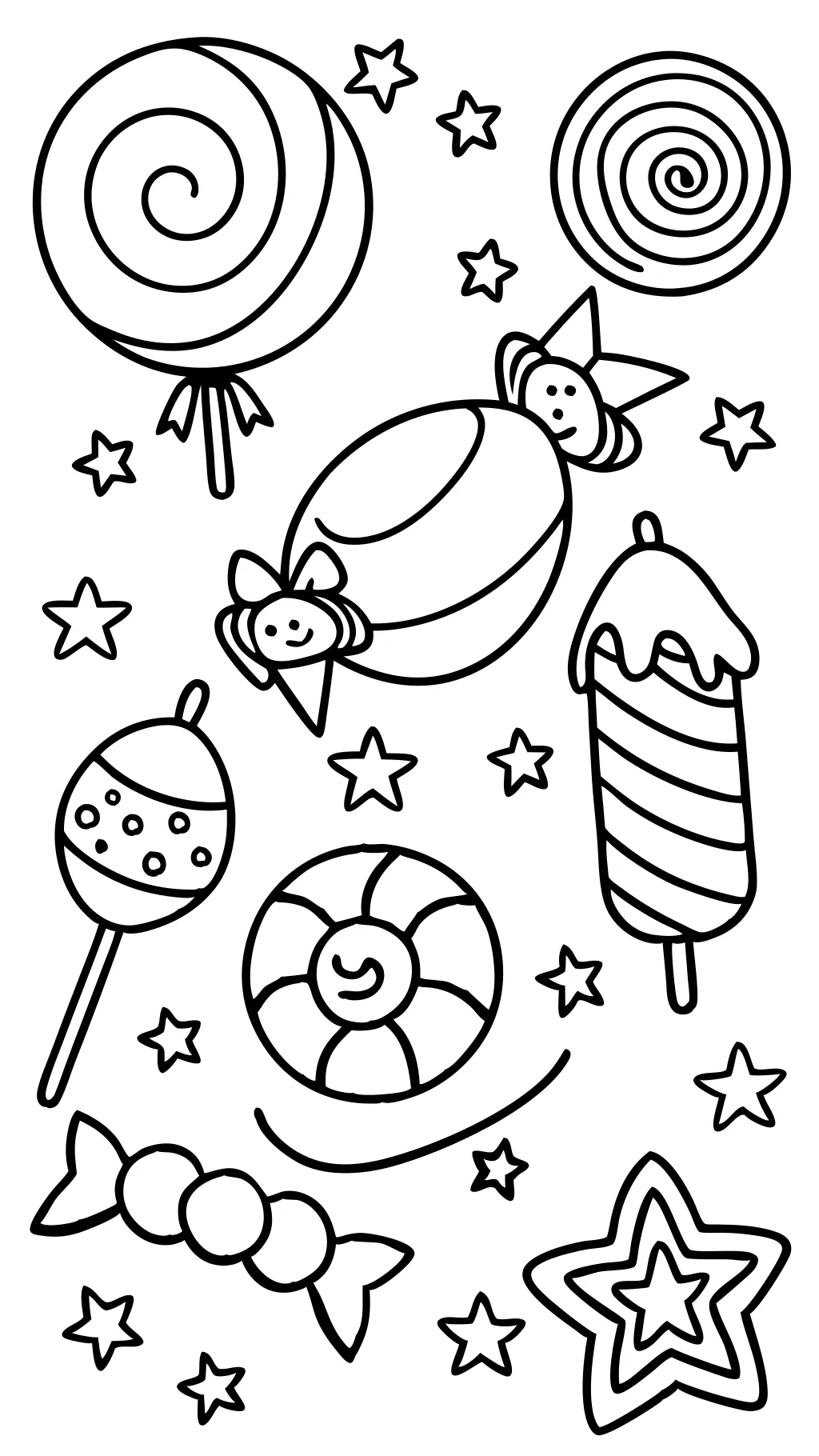 candy coloring pages printable